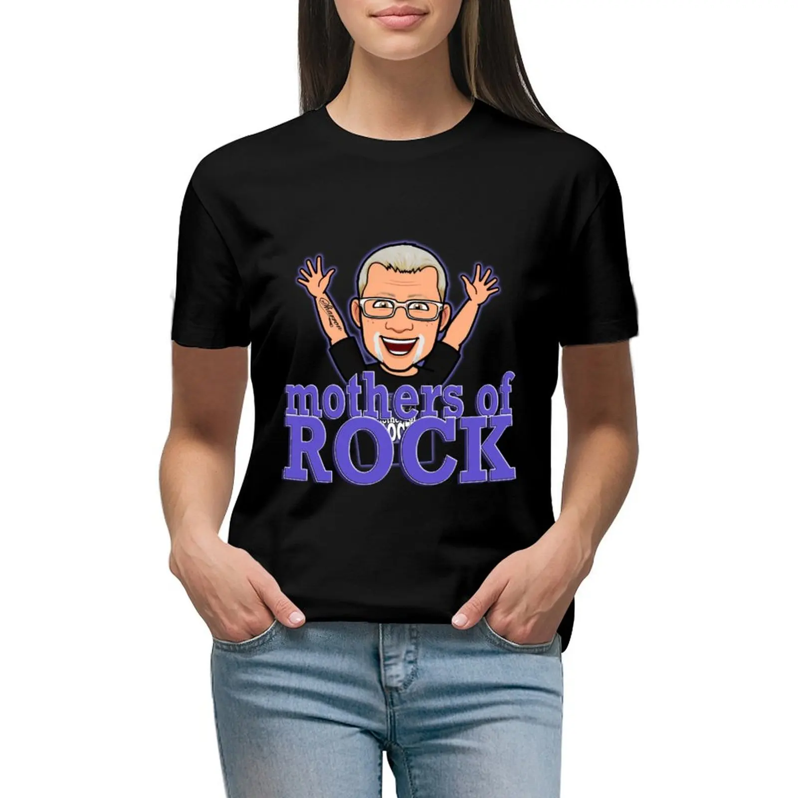 

Mothers Of Rock (band) Petey on PA Collection T-Shirt customs blanks heavyweights graphics t shirts for Women