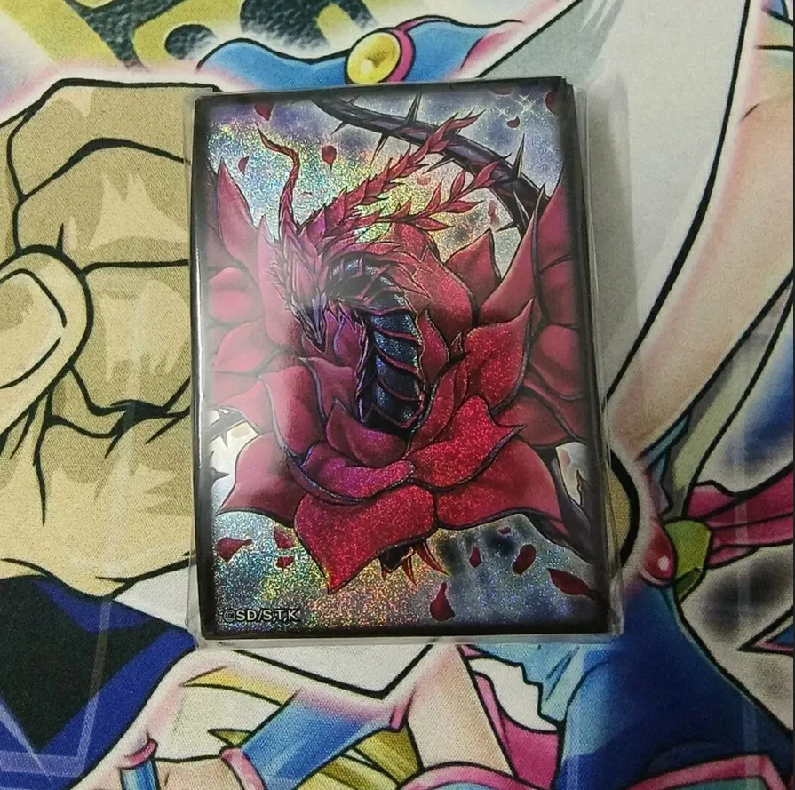 70Pcs Yugioh KONAMI Duel Monsters 5Ds Black Rose Dragon Collection Official Sealed Card Protector Sleeves