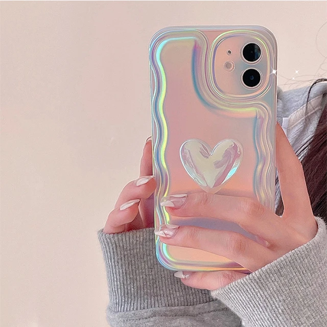 Iphone 12 Pro Silicone Cover Heart | Silicone Trendy Phone Case 