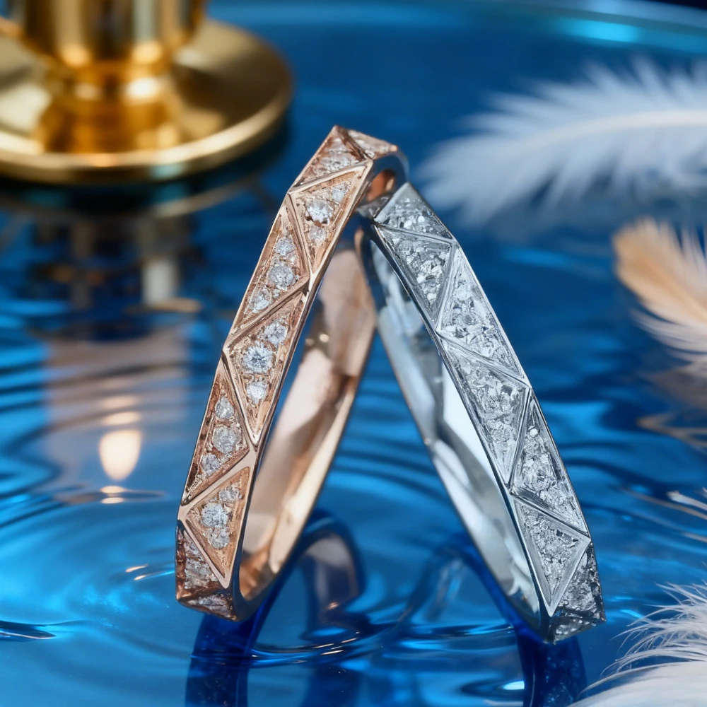 

Модное ювелирное кольцо с бриллиантом, кольцо с бриллиантом, геометрический дизайн, уникальное и легко даряться пара, подарок на день рождения