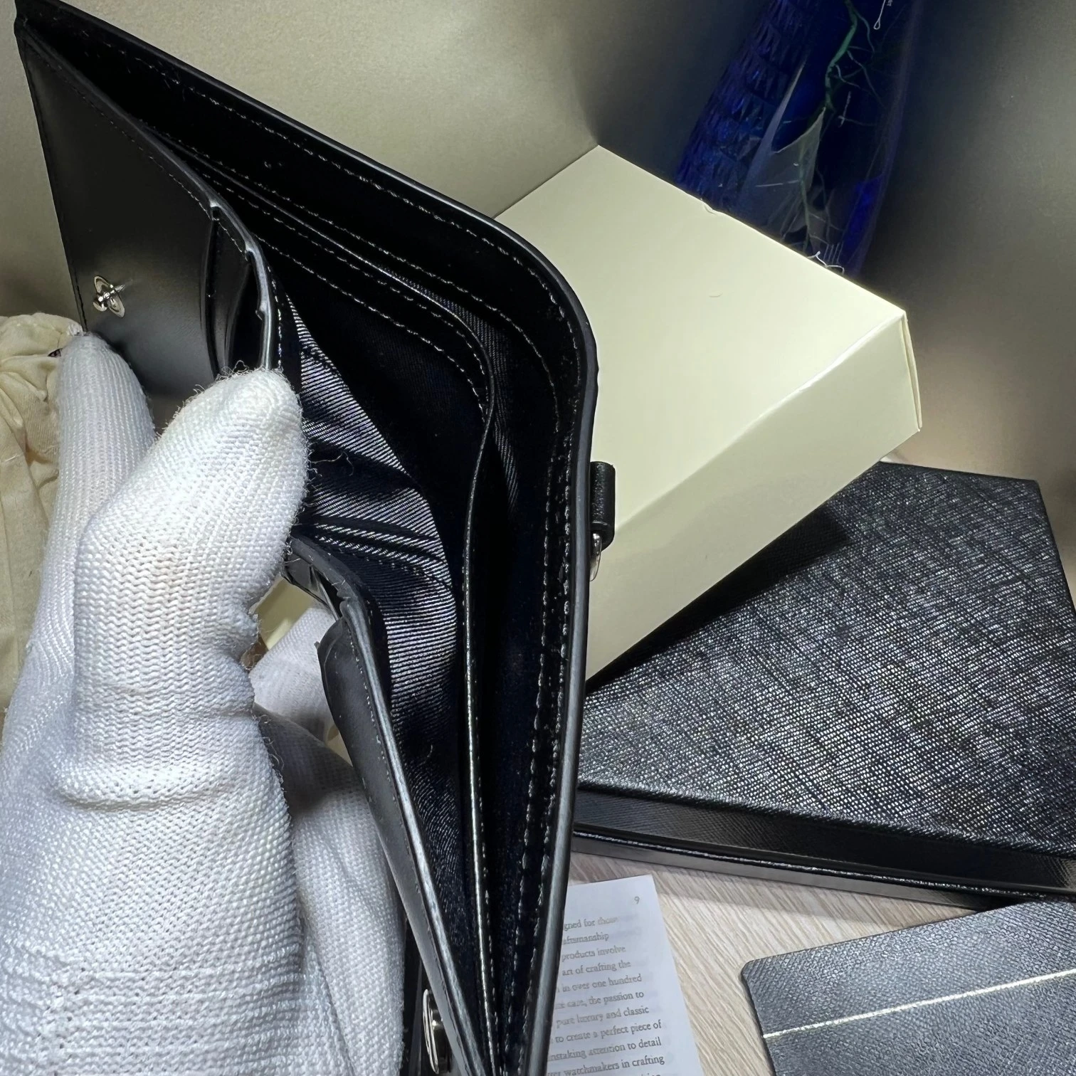 129677 # 1391809 محفظة مصنوعة يدوياً مجموعة جلدية فاخرة من Meisterstuk حامل بطاقة مقاطع المال محفظة نسائية للعملات المعدنية هدية عيد #4