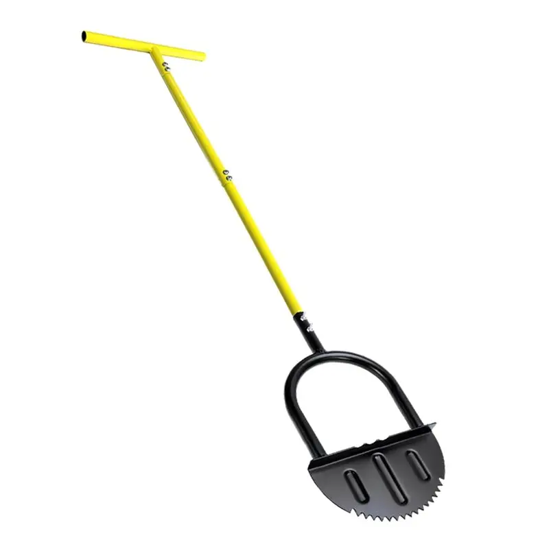 2025 حار نمط مسنن المقلم أداة الحديقة نصف القمر يده حديقة المقلم مع شفرة فولاذية مقبض طويل قاطع منشار العشب للمحكمة