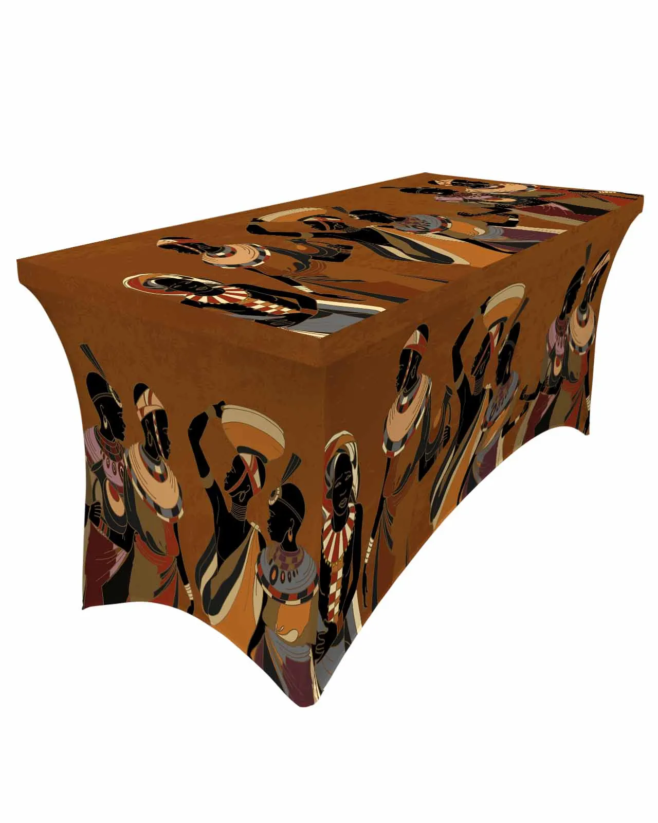 Ethnic Style African Women Black Women Elastic Table Skirt Wedding Birthday Table Decoration Table Skirt Tablecloth for Party