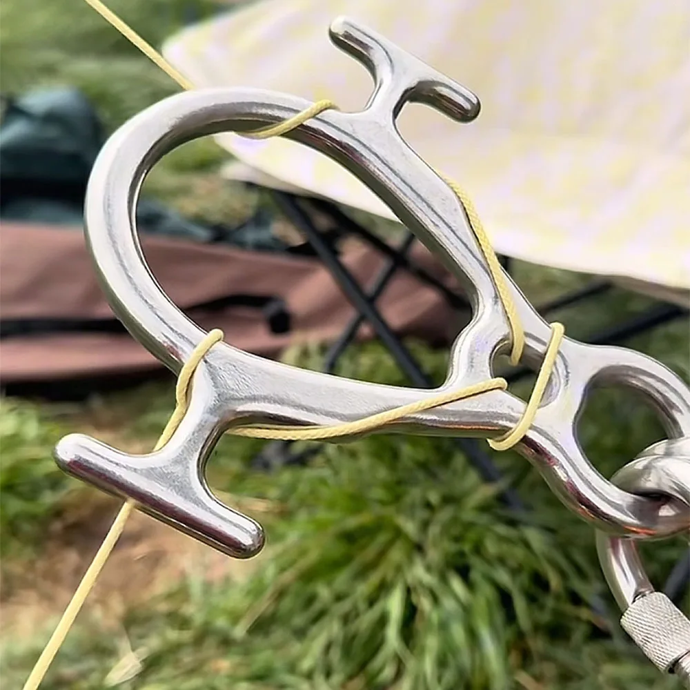 Heavy Duty Stainless Steel Figure 8 Descender for Rope Control & Large Kite Piloting