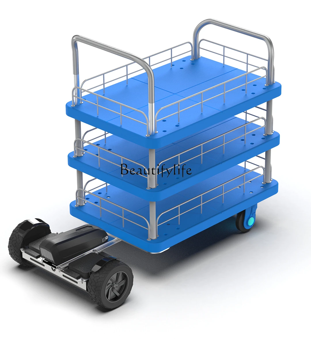 Somatosensory trolley hotel restaurant ktv three-layer freight flat electric handling trolley