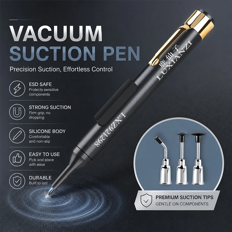 

Chip IC Vacuum Extractor Pen Anti-Static Manual Suction Pickup Tool for Phone Motherboard SMD Repair Soldering