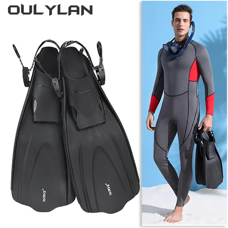 

Oulylan Snorkel Fins Swim Flippers Short Diving Frog Shoes Duck Webs Adjustable Silicone Travel Size Open Heel Adult Men Women