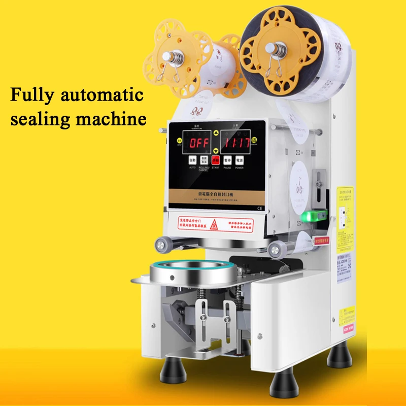 Cup Sealing Machine Milk Coffee Juice Cup Sealer for Plastic PP 90/95 MM Diameter Drinks Cup Bubble Tea Shop