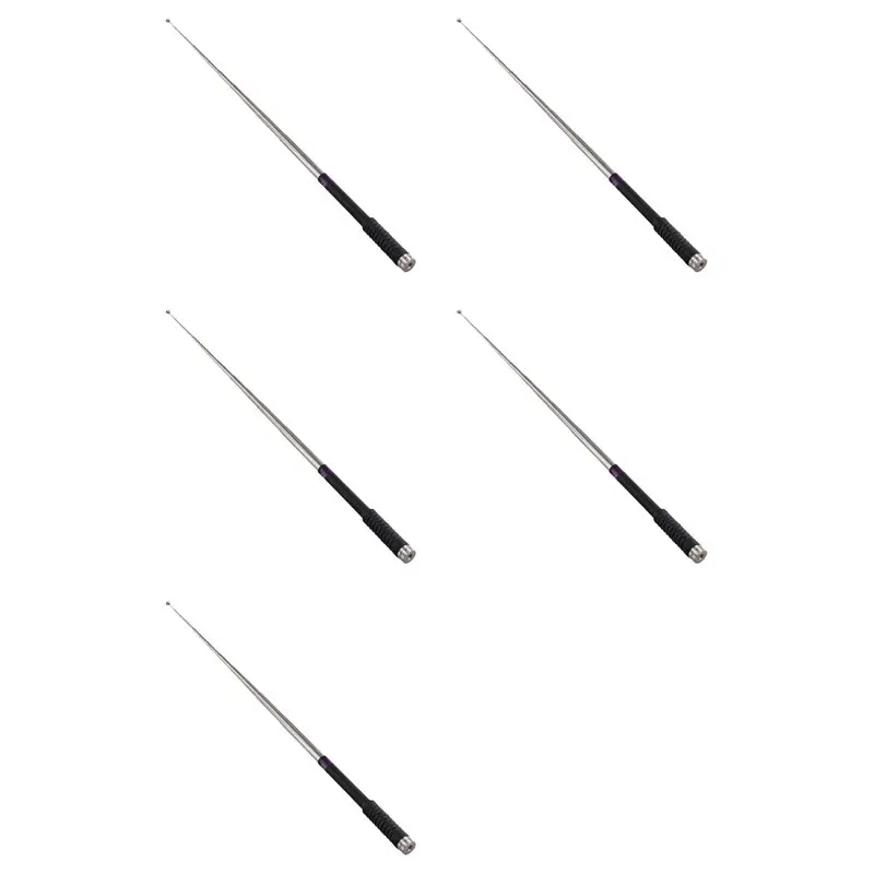 

5X Telescopic Antenna SMA-Male VHF 136-174Mhz Walkie Talkie Rod Antenna For Kenwood Yaesu VX6R 7R-Y41A