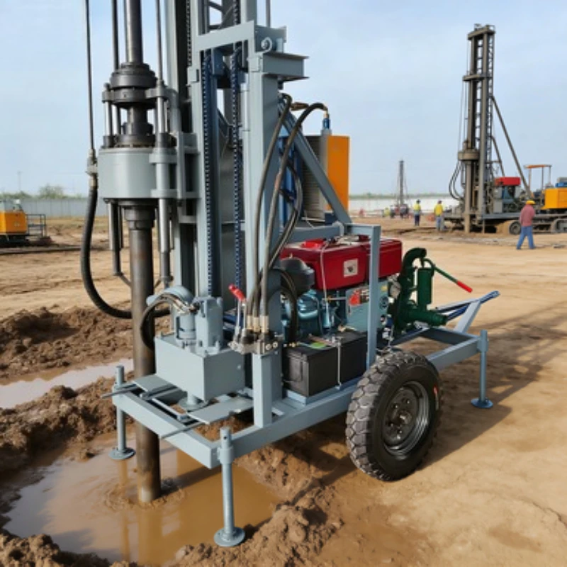 Wheel Type 150m Borehole Drilling Equipment for Soil Investigation and Water Exploration Test