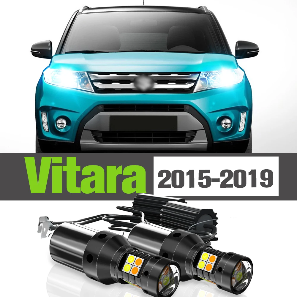 

2x LED Dual Mode Turn Signal+Daytime Running Light DRL Accessories Lamp For Suzuki Vitara 2015-2019 2016 2017 2018