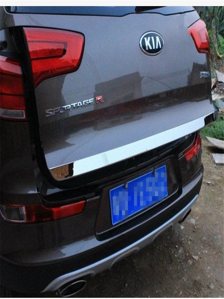 FOR 2011 2012 2014 2015 KIA SPORTAGER accessories made of high quality stainless steel trunk Sportager trunk lid trim decorati