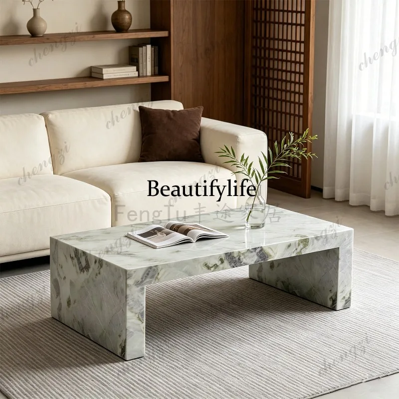 Italian light luxury natural marble coffee table living room coffee table designer minimalist tea table