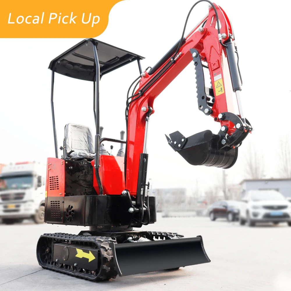 Lokaler Pick-Up-Minibagger, hydraulischer Kleinbagger, Benzinmotor, 1 Tonne mit Raupenbagger, Heimgebrauch, Garten