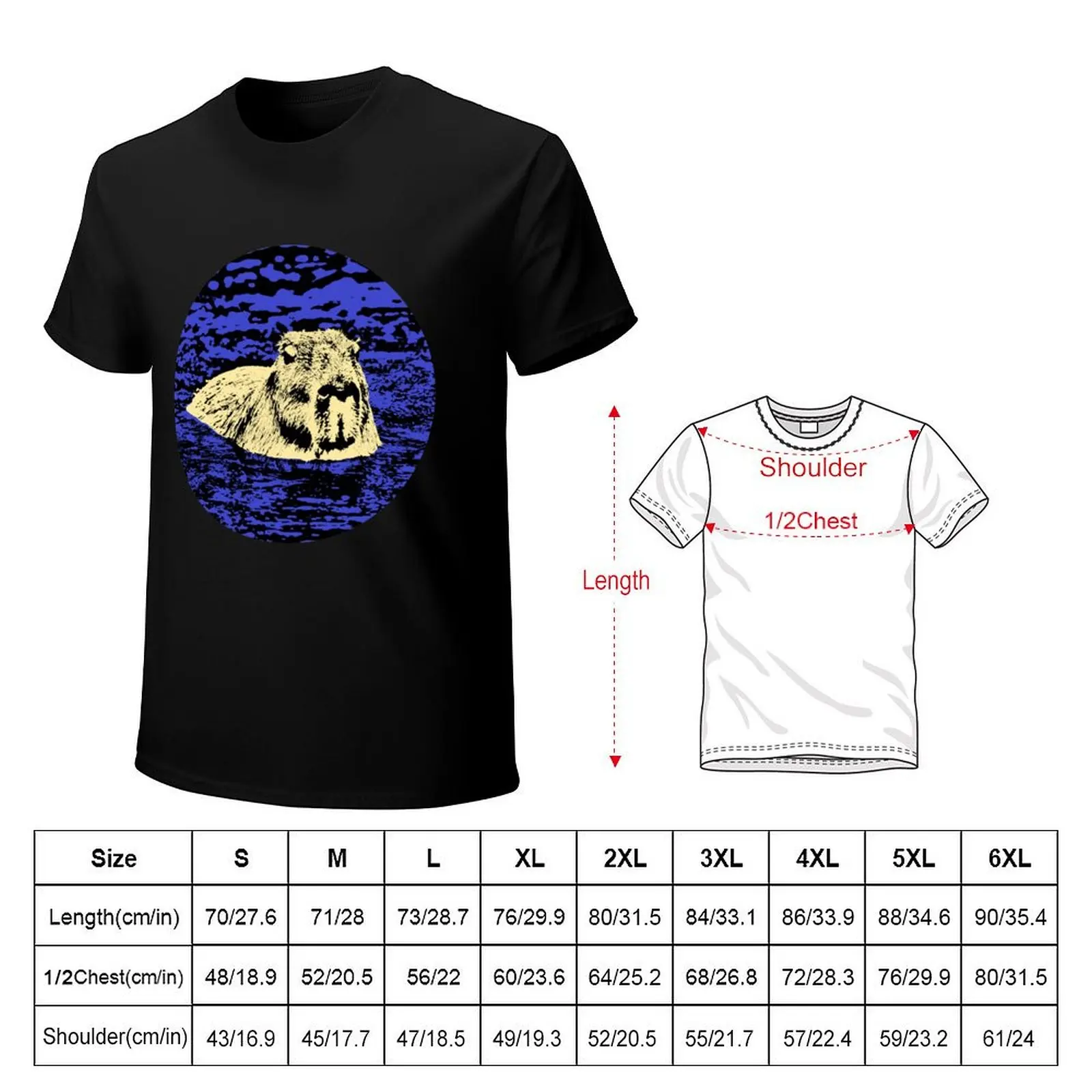 Capybara Stencil T-shirt Blouse boys whites customs design your own blacks men workout shirt