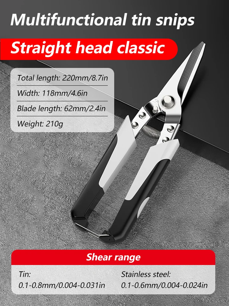 Stainless Steel Scissors Gardening Hand Tools Cutter Precision Metal Cutting PVC Pipes Durable Rust Proof Long-Lasting Cutting