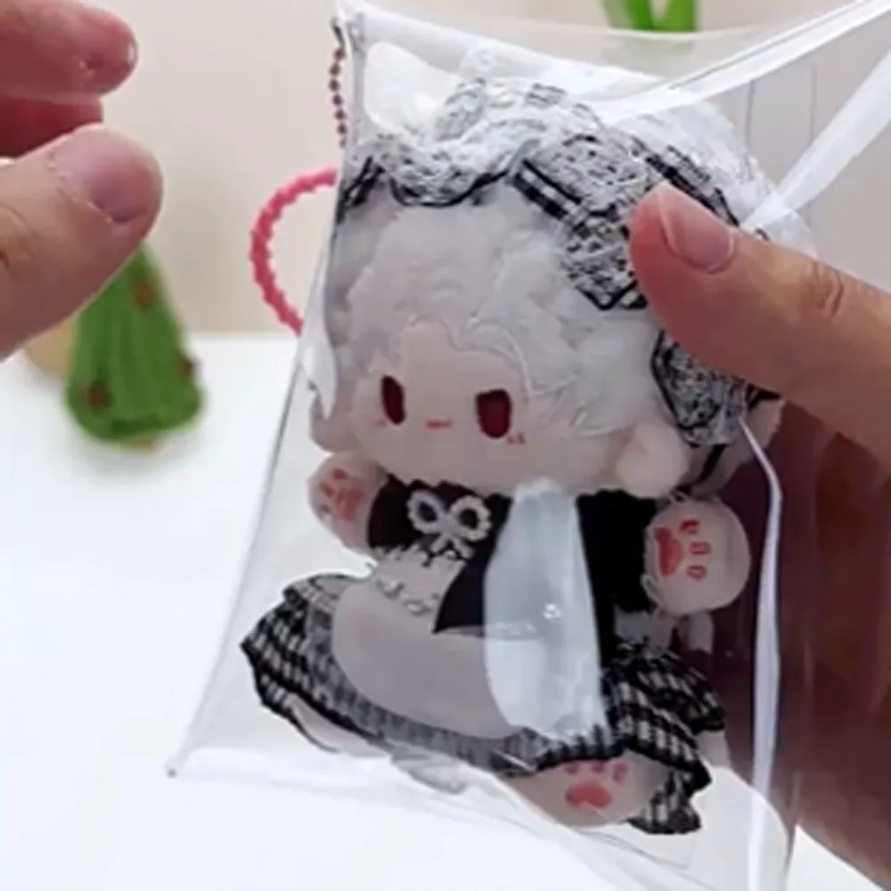 حقيبة الدمى على شكل زهرة سلسلة مفاتيح شفافة للاستخدام الخارجي، حقيبة تخزين شفافة، حقيبة عرض خارجية شفافة خفيفة الوزن