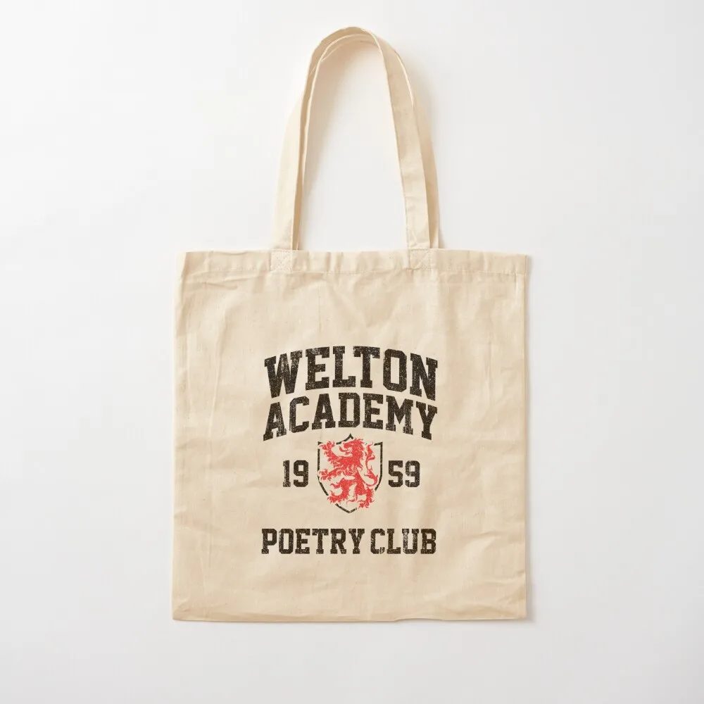 Welton Academy Poetry Club (Variant) Tote Bag Shopping bags reusable shopping bags canvas tote Canvas Tote Bag