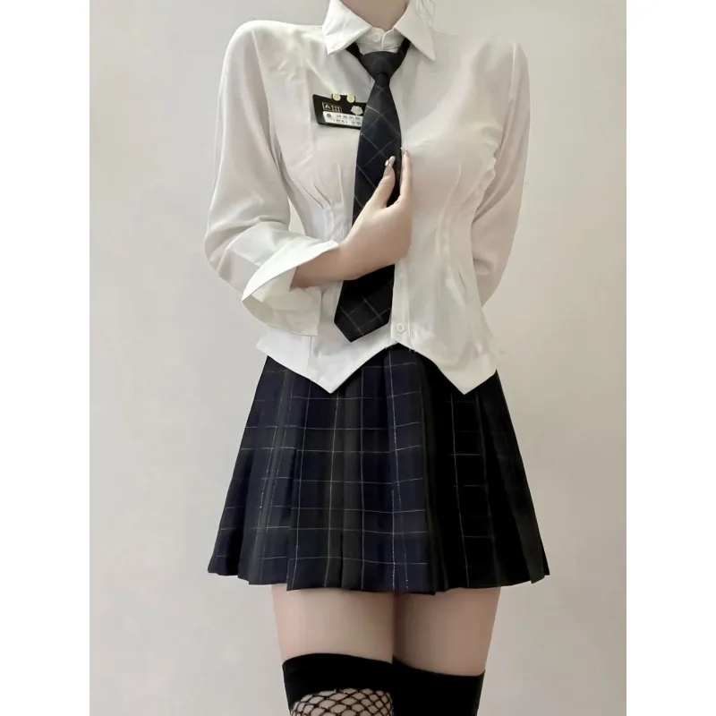 

Женская одежда, рубашка с длинным рукавом в стиле Prep, тонкий белый топ