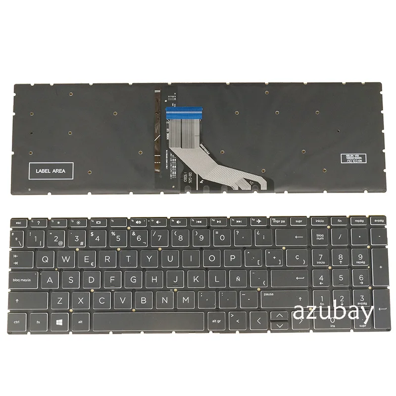 Imagem -02 - Teclado Retroiluminado para hp 15-dk0011la Dk0011ns Dk0012la Dk0012ns Dk0013la Dk0014la Dk0016la Espanhol Espanhol