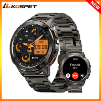 KOSPET TANK T3 Smart Watch For Men Military Smart Watches 500mAh AMOLED 5ATM IP69K Waterproof Bluetooth Call Electronic Watch