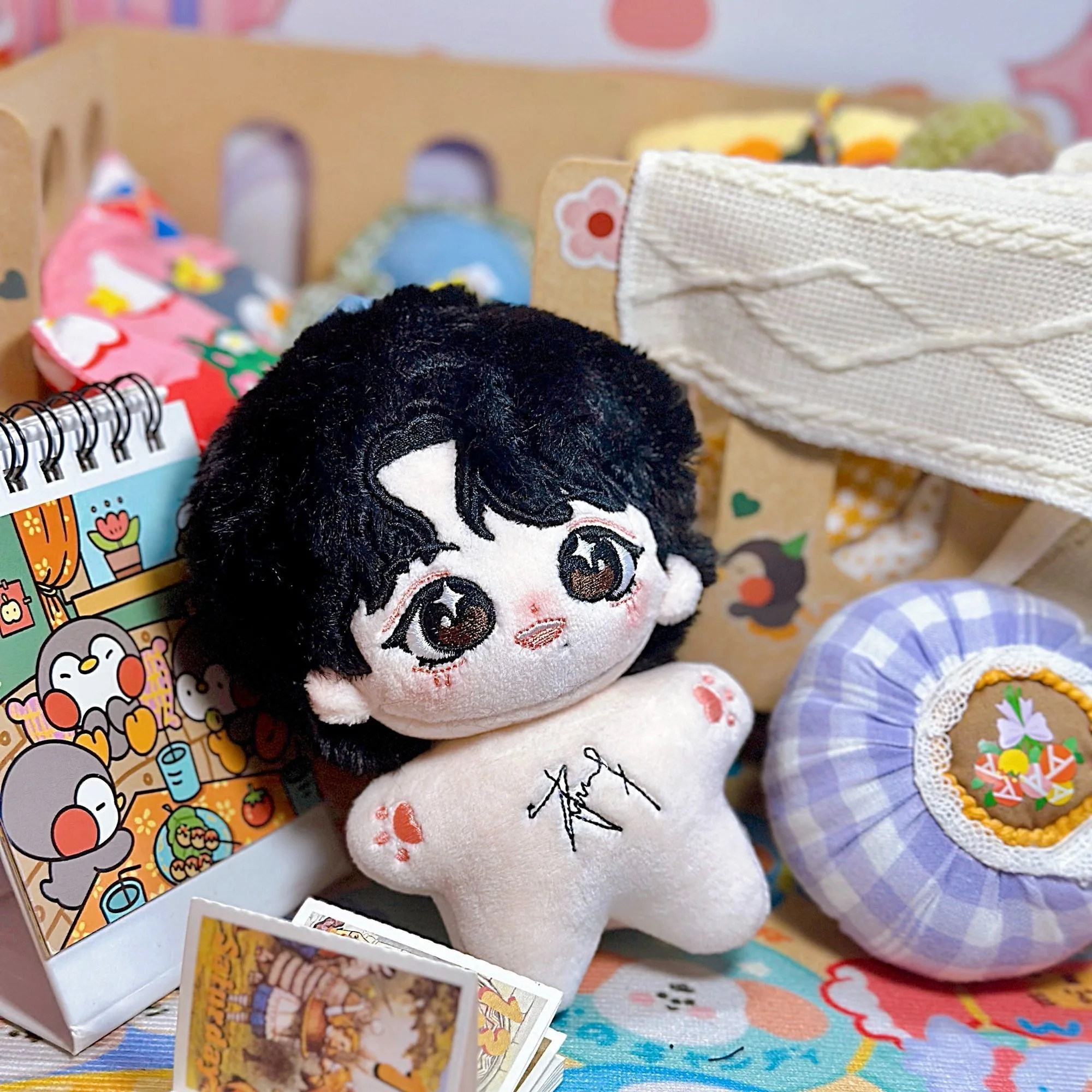 10CM Xiao Zhan Sean Xiao Cotton Doll Plushies Figures Plush Doll Pendant Student Schoolbag Keychain Mascot Puppet Idol Gift