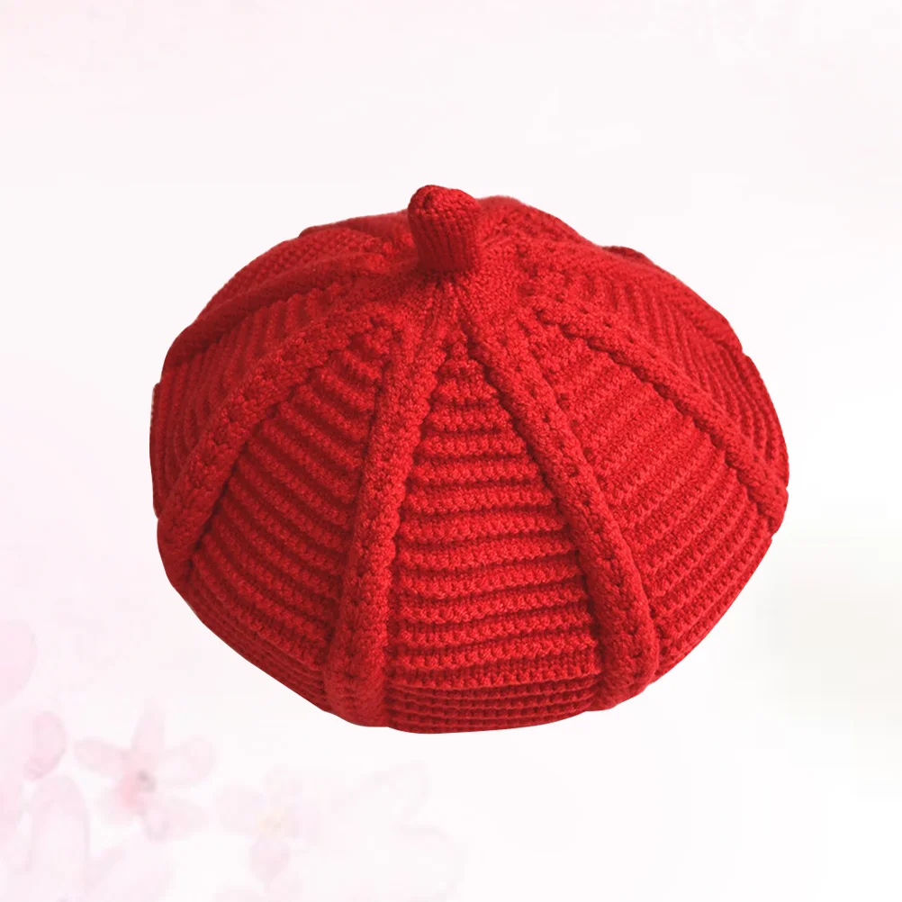 

's Hat Cap Beret Beanie Wool Weaving for Chidl Berets Autumn And Winter