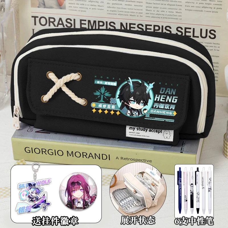 Game Honkai: Star Rail Cos HuoHuo Firefly Imbibitor Lunae Kafka Etc. 2024 Unisex Anime Cotton Cord Pencil Case Gift