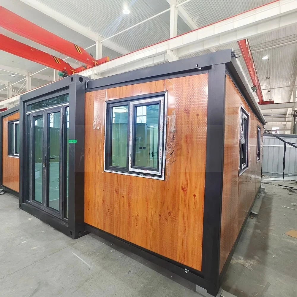 Best Steel Structure 20 ft 40 ft Luxury 3 Bedrooms Expandable Prefab House Collapsible Expanding Container Home for Living Room