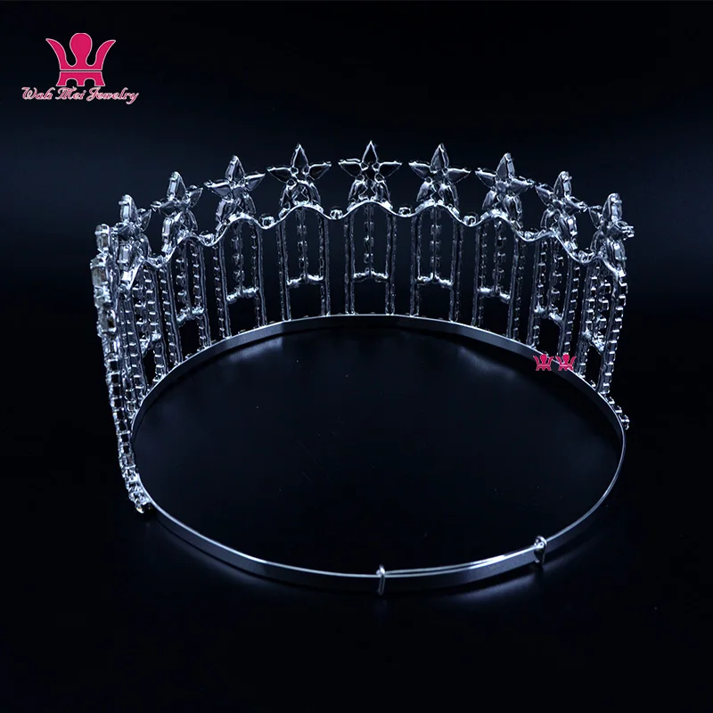 Pageant Crown Stars Miss Beauty Contest Quanlity Rhinestone Tiaras Bridal Wedding Hair Accessories Adjustable Headband mo230