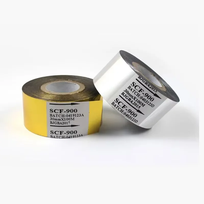 thermal printer ribbon Gold Silver SCF-900 Date Code Printer Accessory ink thermal transfer ribbon customizable