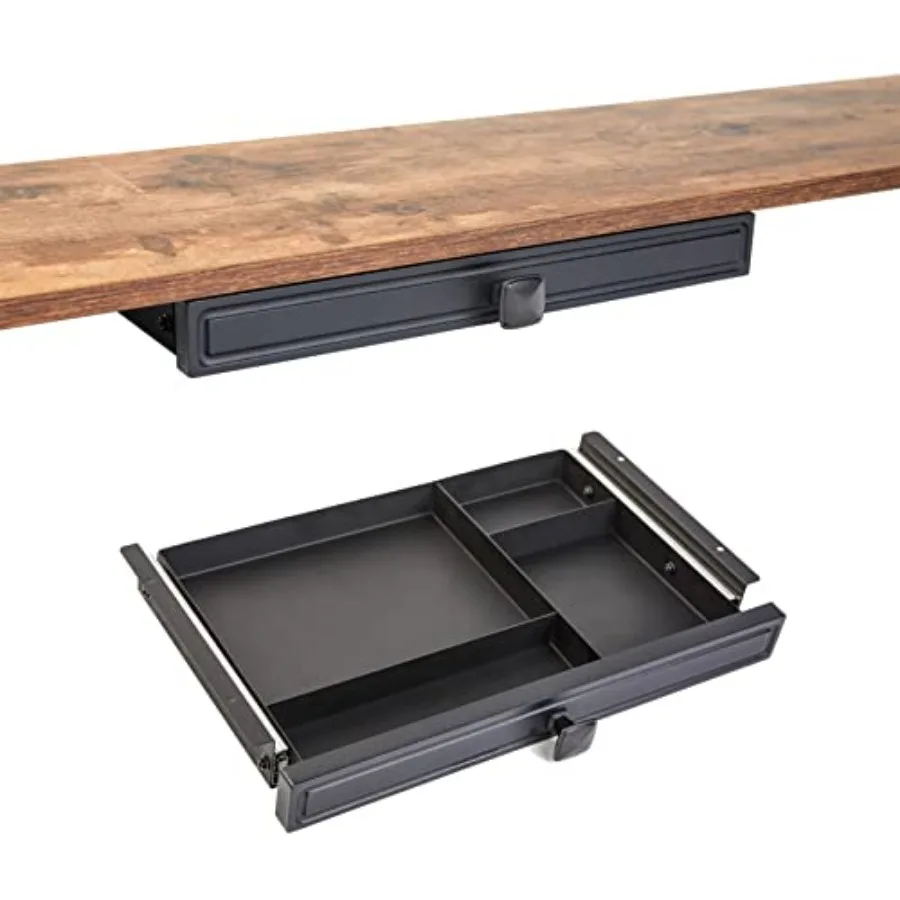 

Under Desk Slide out Pencil Drawer with Space Divider Design for Storing Pencil and Office Accessories Underdesk Pull out Tray