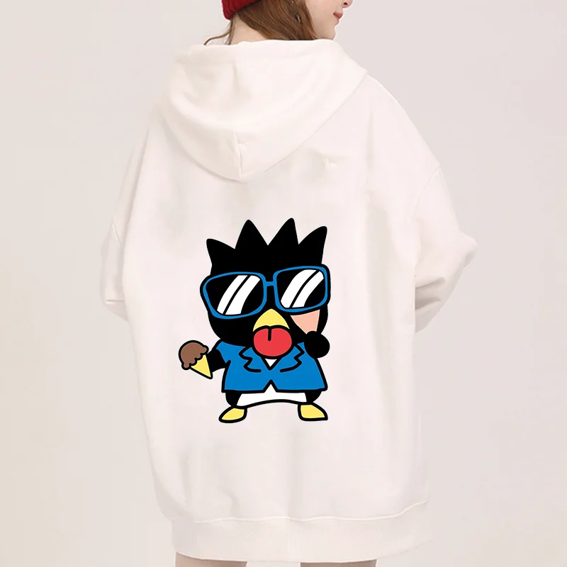 

Kawaii Kuromi BADTZ MARU printed unisex hoodie spring and autumn Sanrio cartoon casual sports street printed hoodie