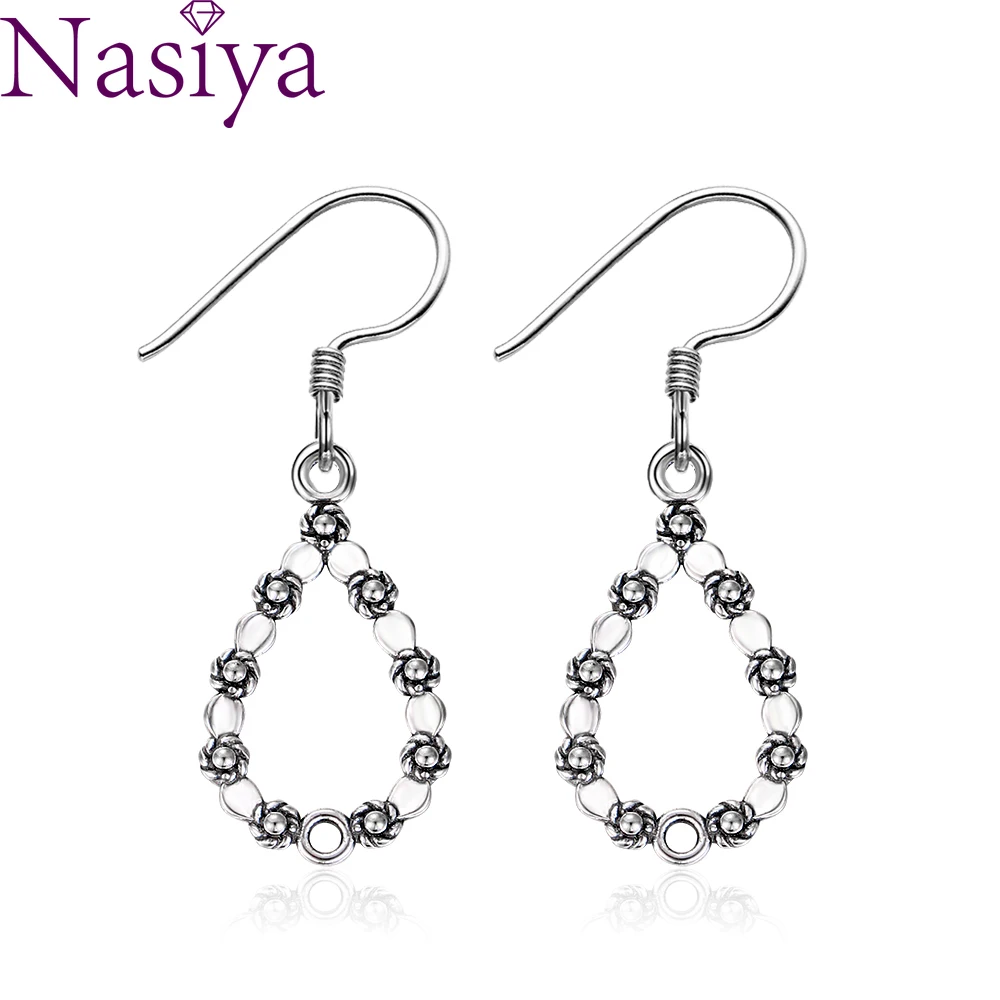 Vintage Style Women's Drop Earrings Silver Jewelry For Wedding Anniversary Engagement Party