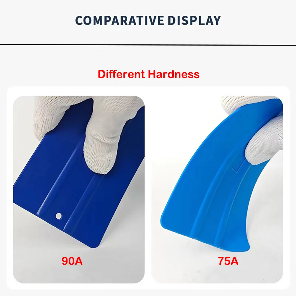 10pcs Vinyl Car Wrap Felt Edge Squeegee Carbon Fiber Film Stickers Install Hard/Soft PP Scraper 13cm Window Tint Tools Cleaner