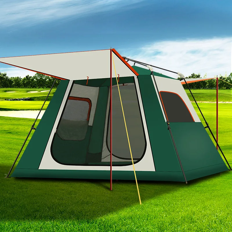 Outdoor tent for 3-4 people thickened rainproof and sunscreen canopy camping camping family travel 58 people large tent for mult