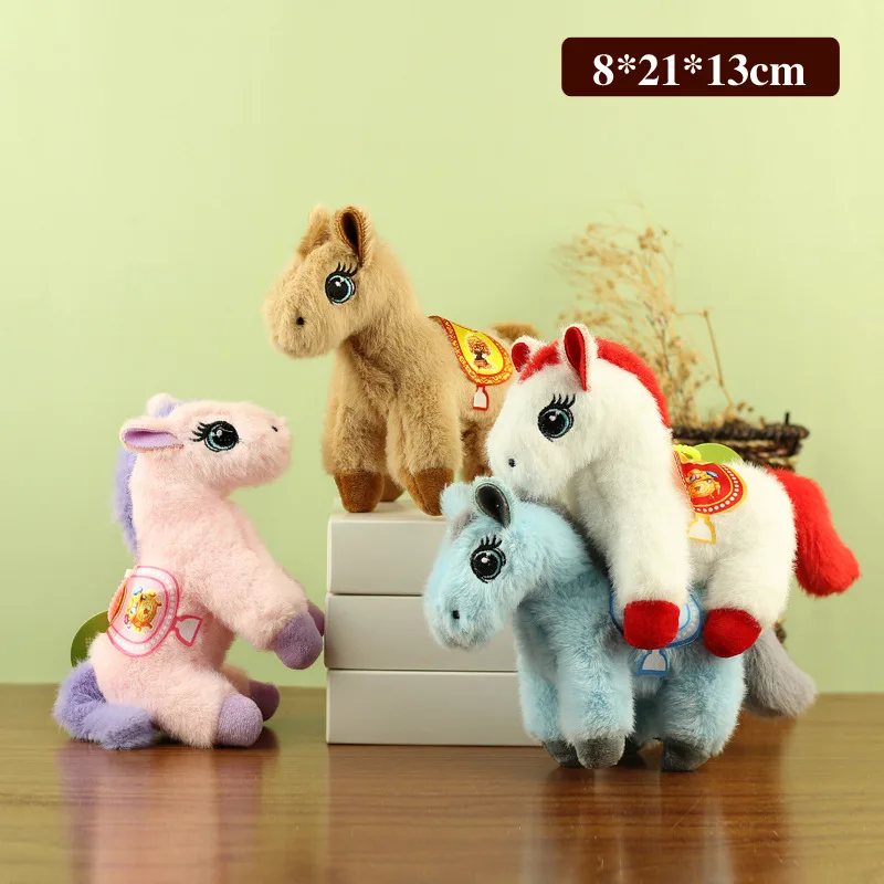 2026 New Year Of The Horse Mascot Plush Stuffed Toy Pendant Cute Pony Bag Key Decorative Pendant Zodiac Horse Birthday Gift