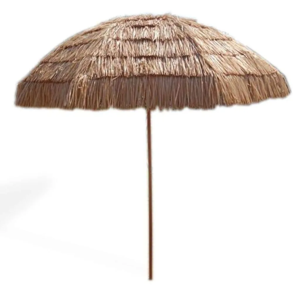 

Impact Canopy 8' Hawaiian Tiki Umbrella, Pool Patio Beach Umbrella, Thatched Tiki