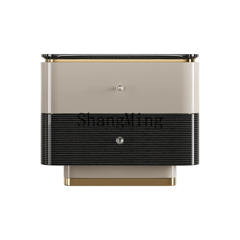 

ZYH light luxury bedside storage locker floor-to-ceiling bedroom modern small side cabinet