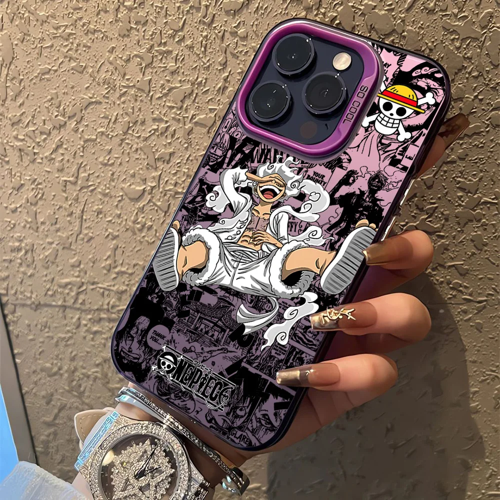 Anime One Piece Luffy Coole Handyhülle für iPhone 17 17e 16e 16 15 14 13 12 11 Pro Max Air Plus Sturzsichere Matte Rückseite
