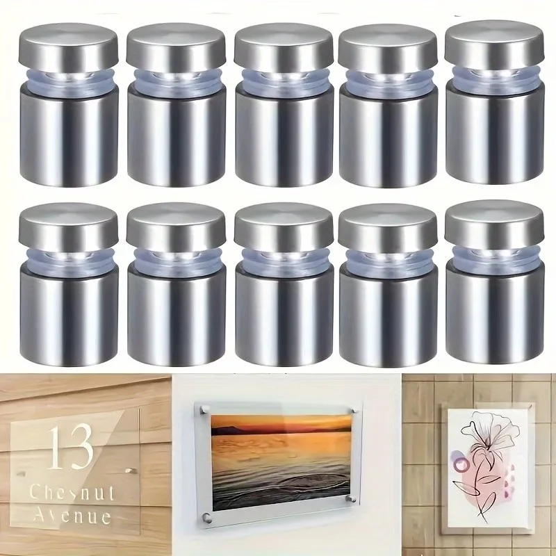 

13pcs Silver 16×30mm Cap Nails, simple design, firm, for acrylic, mirror wall mounting