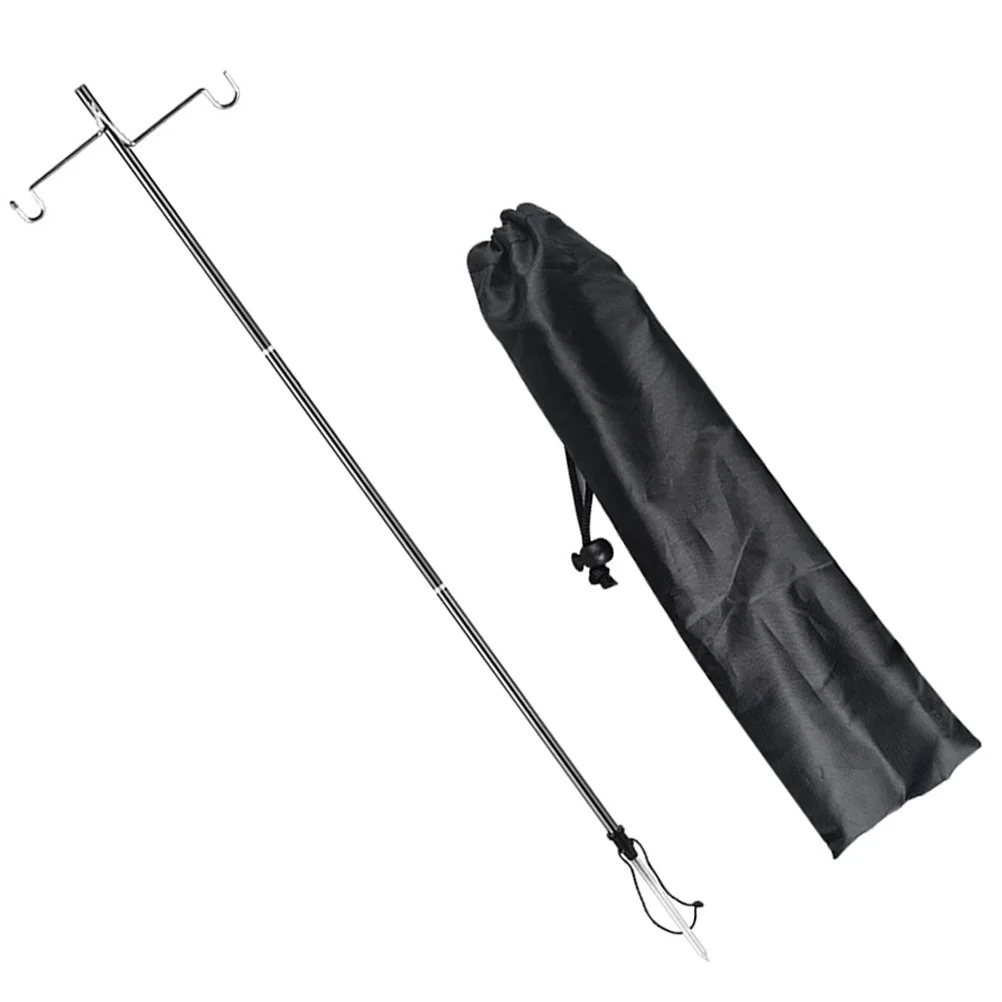 

1Set Folding Lantern Stand High Strength Aluminum Camping Lamp Pole Adjustable Table Ground Outdoor Light Rack Heavy Duty