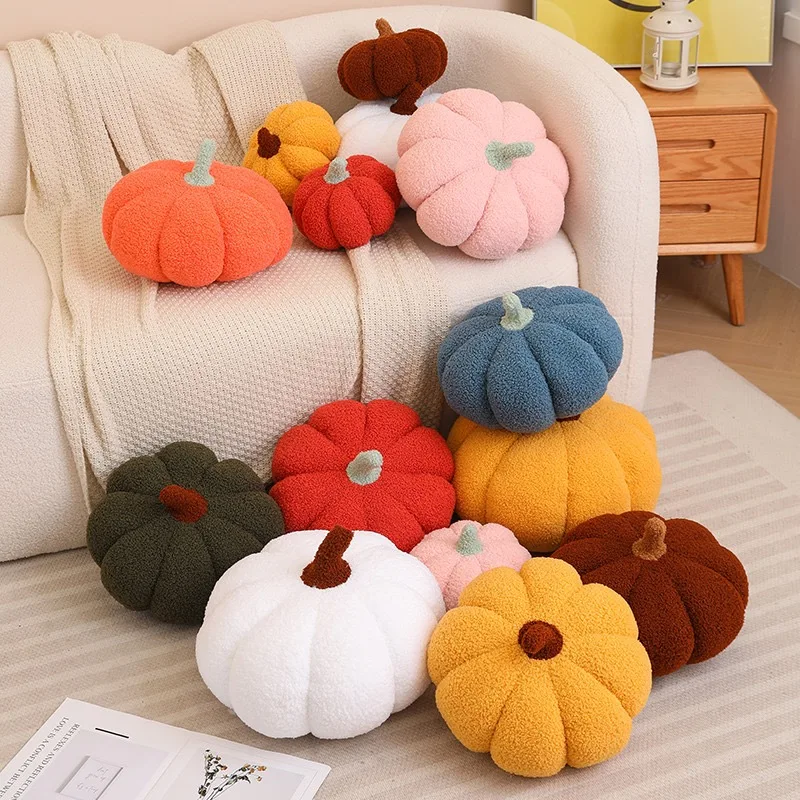 New Cute Creative Colorful Pumpkin Comfortable Plush Toys Halloween Series Sofa Decoration Kids Girls Birthday Festival Gift