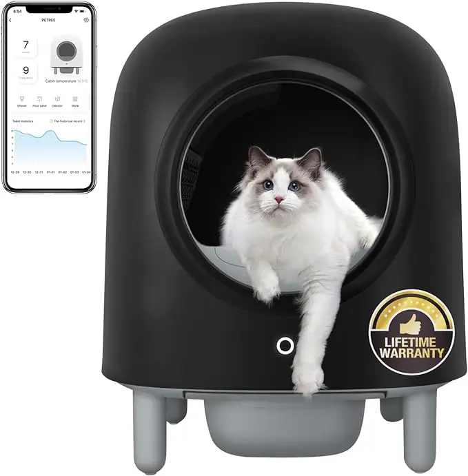 

Customized Luxury Smart Pet Toilet Cleaning Sandbox High Border Splash Proof Cat Litter Box