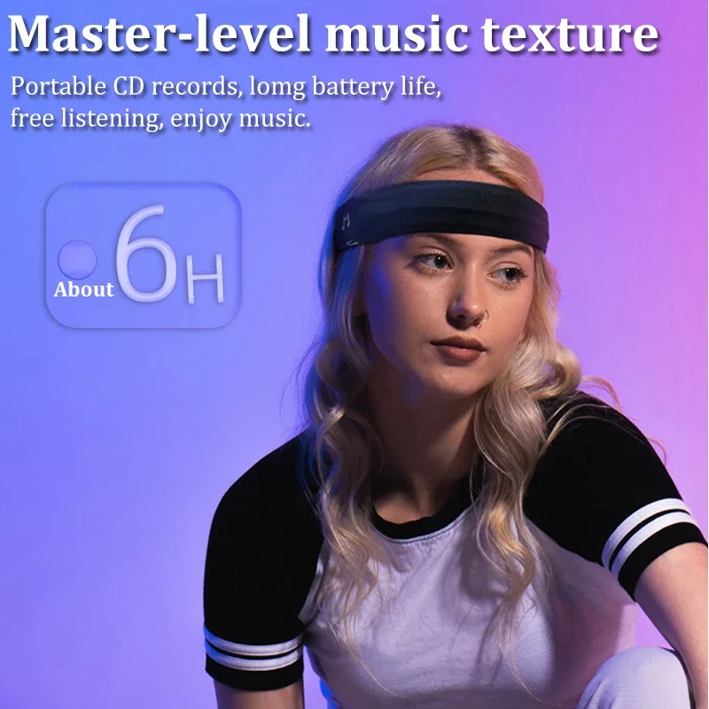 سماعات بلوتوث للنوم، عصابة رأس رياضية، سماعات موسيقى لاسلكية، لا تغطي دليل الأذن، شريط عرق مع ميكروفون، سماعة أذن مفتوحة