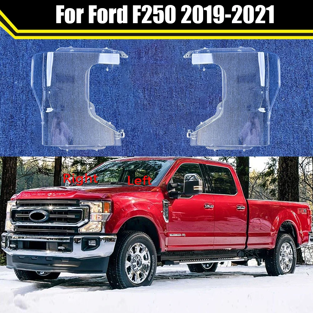 Car Front Headlamp Lamp Transparent Lampshade Shell Headlight Cover For Ford F250 2019 2020 2021 Auto Light Housing Case