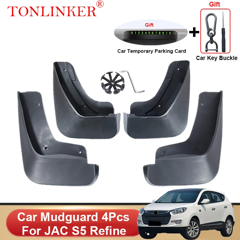 

TONLINKER Car Mudguard For JAC Refine S5 2019 2020 2021Front Rear Mud Flaps Mudguards Splash Guards Fender Mudflaps Accessories