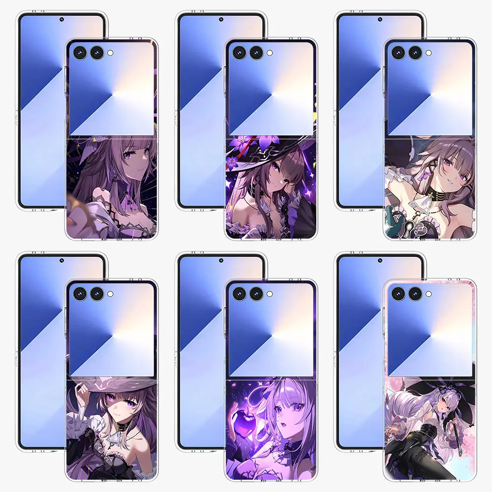Phone Case For Samsung Galaxy Z Flip7 Flip8 Transparent Cover Z Flip 8 7 TPU Folding Zflip7 Zflip8 Honkai Star Rail The Herta