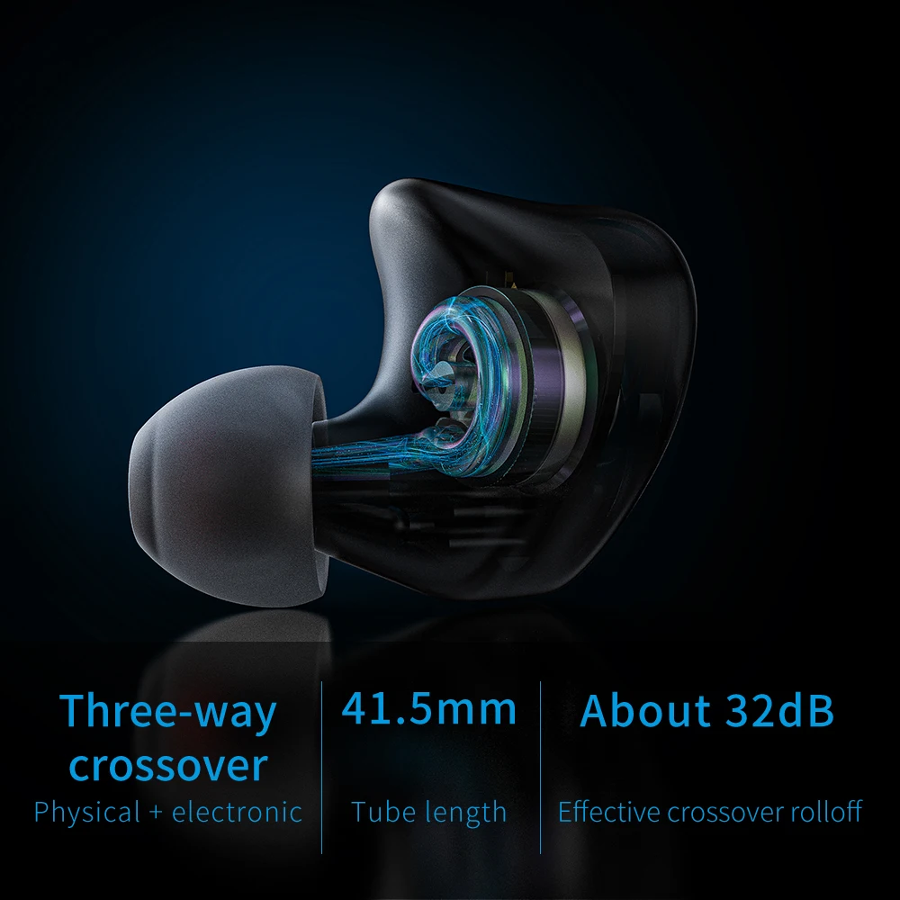 FiiO FH3 Hybrid In-Ear Earphones Black Titanium