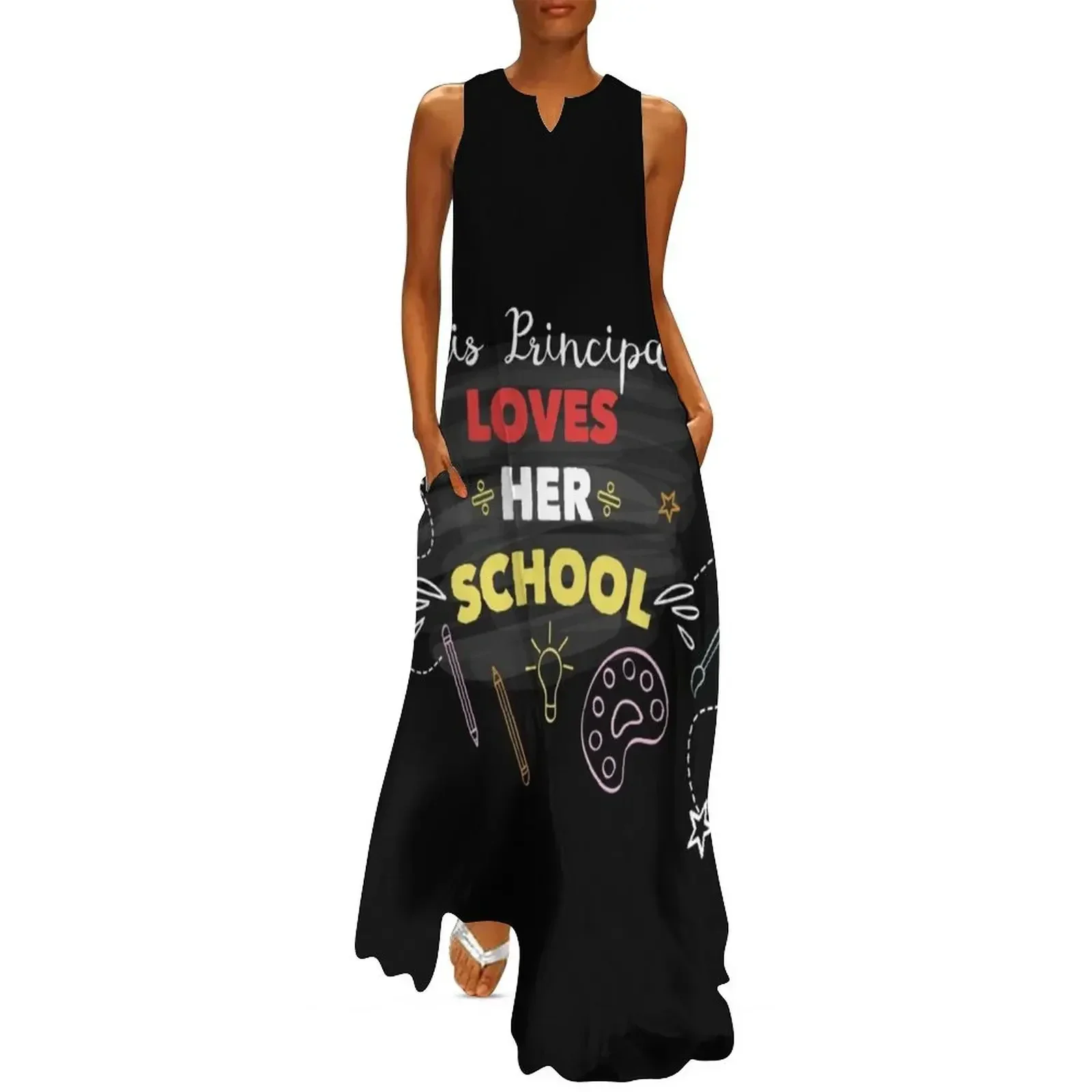 

This Principal Loves Her School - Funny Principal Gift T-Shirt Long Dress Dresses gala Dress